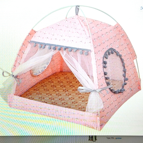Other - NWOT Pet Cat Tent - Cave Hut - Cat Sleep House for Kitten/Puppy Playpen Pink